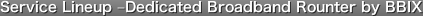 Service Lineup –Dedicated Broadband Rounter by BBIX