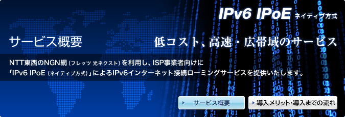 ipv6 ipoe ネイティブ方式 サービス概要 ソリューション bbix株式会社